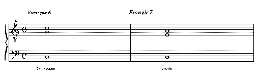 Examples of consonant fourths (6 and 7)