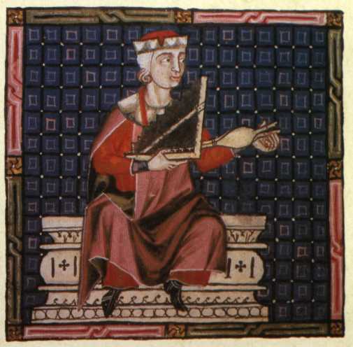 Illustration from Cantigas de Santa Maria manuscript. The Cantigas