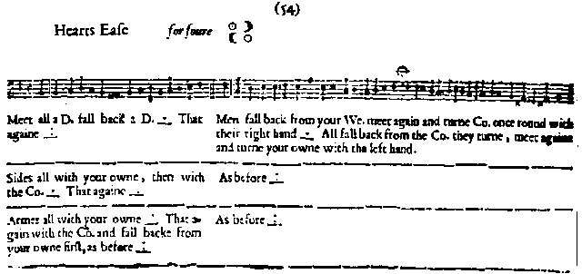 Facsimile of Playford's Heart's Ease