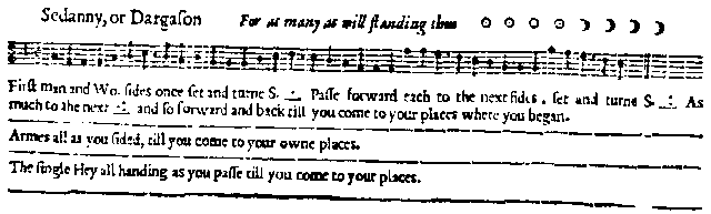 facsimile of Dargason in Playford (1651)